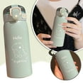 thumbnail image 1 of Huayishang Water Bottle 500Ml Stainless Steel Water Bottle with Portable Insulated Cup, Kitchen Essentials Clearance Sale Mint Green, 1 of 4