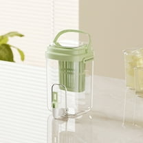 Huayishang Water Bottle Cold Water Pot with Faucet Fruit Tea Bucket Cold Water Pot Household Beverage Bucket Cold Drink Bucket with Tea Strainer, Kitchen Essentials Clearance Sale Green
