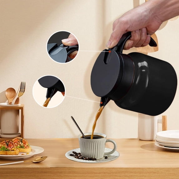 Huayishang Water Bottle, Kitchen Essentials Clearance Sale Portable Stainless Steel Kettle Thermal Kettle Stew Pot Large Capacity Tea Water Separation Intelligent Temperature Display