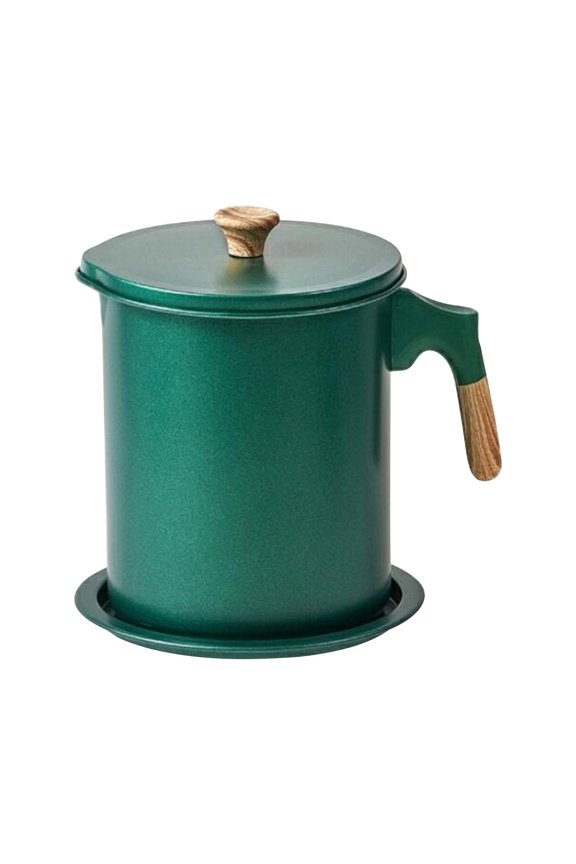Water Bottle Oil Strainer Pot Grease Can 1.4 L Stainless Steel Oil Storage Can Container, Kitchen Essentials Clearance Sale Green
