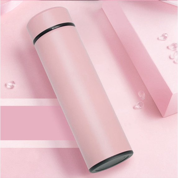 Huayishang Water Bottle Smart Touch Screen Thermos Cup Pink Without Letters, Kitchen Essentials Clearance Sale Pink
