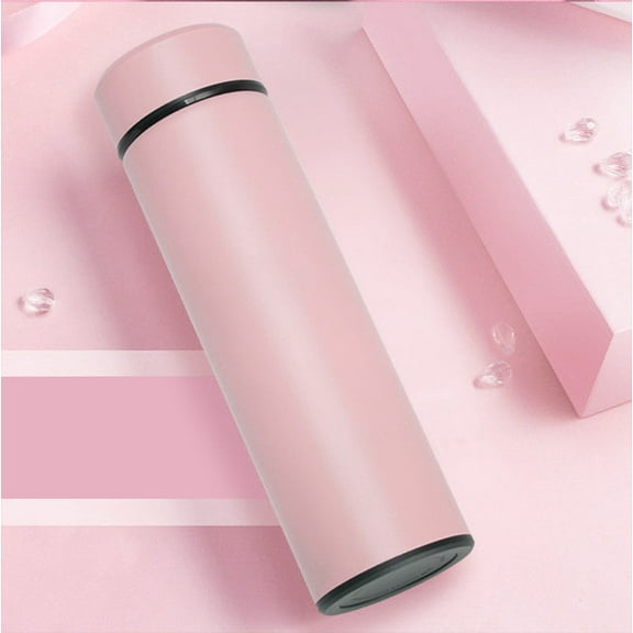 Huayishang Water Bottle Smart Touch Screen Thermos Cup Pink Without Letters, Kitchen Essentials Clearance Sale Pink