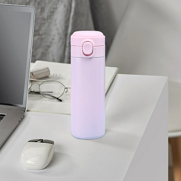 Huayishang Water Bottle Travel Mug Reusable Coffee Cup with Leakproof Lid Insulated Coffee Mug for Hot and Cold Drinks Water, Kitchen Essentials Clearance Sale Pink