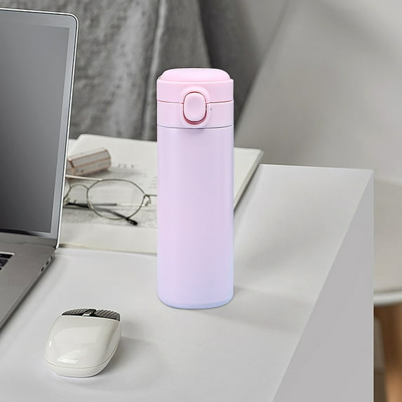 Huayishang Water Bottle Travel Mug Reusable Coffee Cup with Leakproof Lid Insulated Coffee Mug for Hot and Cold Drinks Water, Kitchen Essentials Clearance Sale Pink
