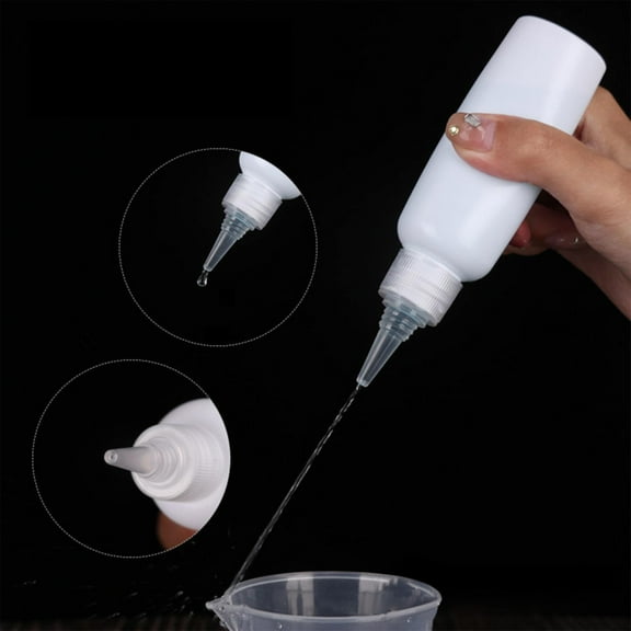 Huayishang Water Bottle White Sharp Mouth Plastic Bottle Lotion Extrusion Subpacking Bottle Plastic Bottle with Cover, Kitchen Essentials Clearance Sale White
