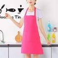 thumbnail image 1 of Huayishang Women's Apron Cooking Kitchen Apron with Pocket Check Chef Apron Dress for Women Men Adults for Baking Restaurant Tool, Kitchen Essentials Clearance Sale Hot Pink, 1 of 4