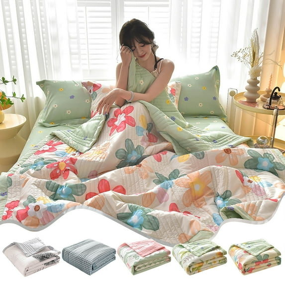 InsCrazy Cooling Comforter Queen Size Skin-friendly and Keep Adults Cool on Warm Nights