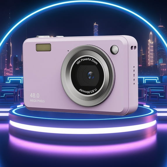 InsCrazy Digital Camera 1080P High-definition Digital Camera 2.4-inch Multifunctional Student Entry- CCD Camera Portable Festival Gift