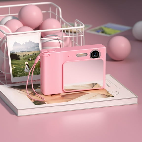 InsCrazy Digital Camera HD Double Front and Rear Digital Camera Support Video Recording Lightweight and Portable Large Capacity Battery Optical