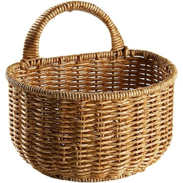 ⚡ Flash Deals! Jiiey Storage Bins Hanging Storage Wicker Baskets Wall Mounted Woven Hanging Basket Wicker Small Basket with Handle Wicker Basket with Handle Small Basket Organizer for Plants Toys To