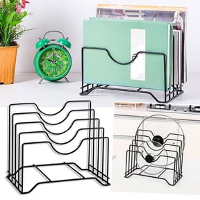 Locker Shelf Pot Lid Organizer Cutting Board Holder Kitchen Dish Plate Storage Organizer and Drying Rack Bakeware Pot Lid Rack Holder Organizer, Kitchen Essentials Clearance Sale