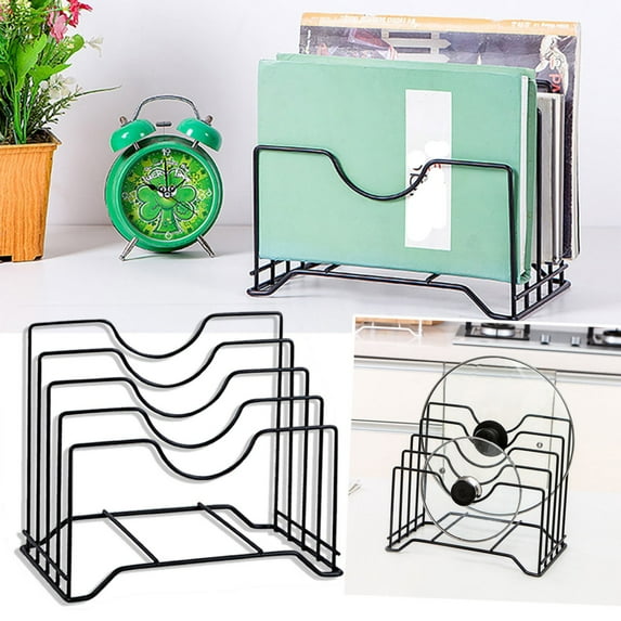Locker Shelf Pot Lid Organizer Cutting Board Holder Kitchen Dish Plate Storage Organizer and Drying Rack Bakeware Pot Lid Rack Holder Organizer, Kitchen Essentials Clearance Sale