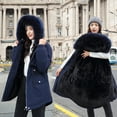 thumbnail image 1 of LoyisVidion Plus-Size Insulated Winter Coat for Extreme Cold - Women's Winter Thickening And Velvet Keeping Warm Casual Coat With Hat, 1 of 9