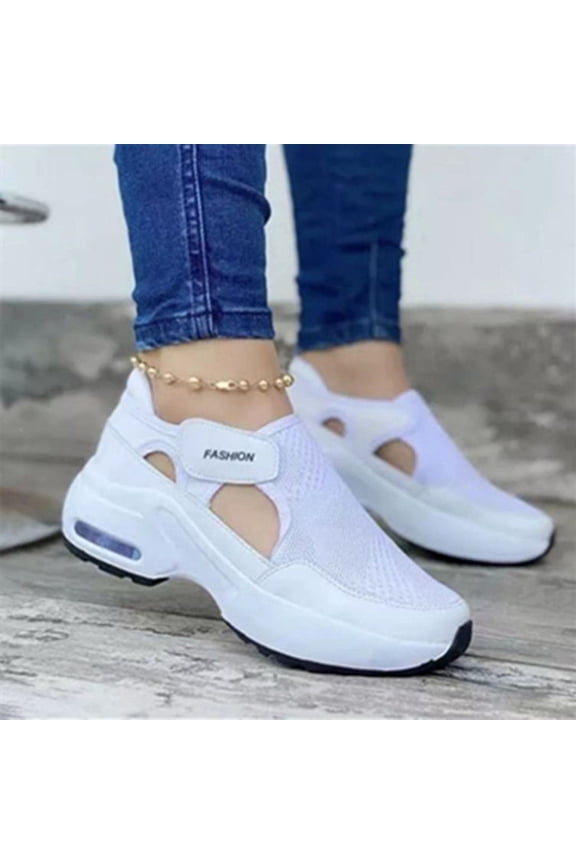 LoyisVidion Knit Casual Sneakers - Casual Shoes Women's Flat-bottomed Thick-soled Flying Woven Old Shoes Sneakers Strappy Sandals with Cushioned Sole