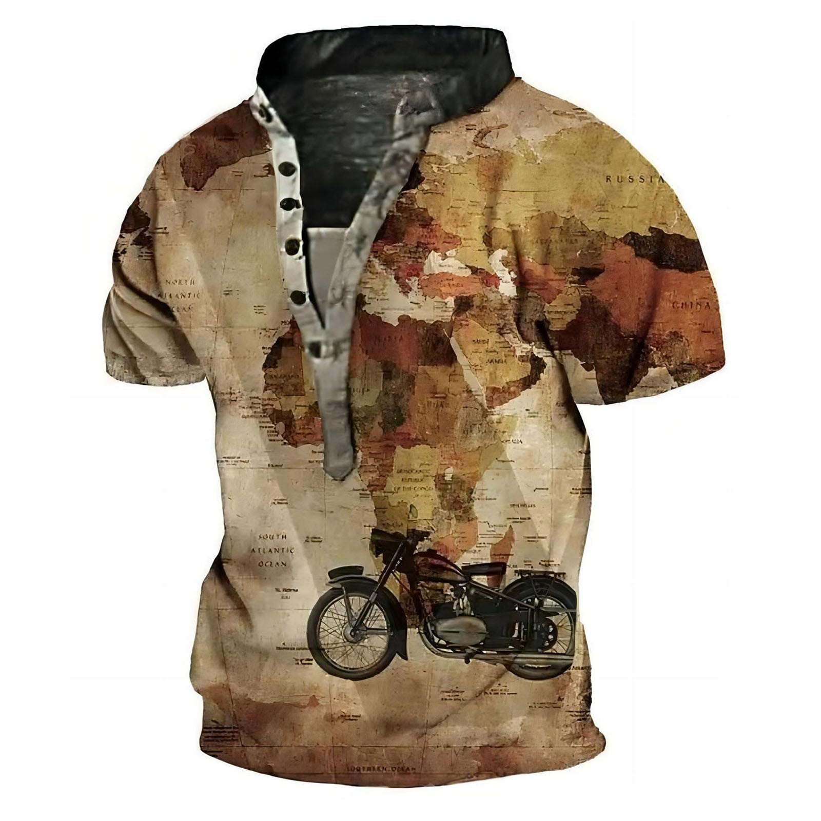 Flash Deals! Men's Sailing Pointer Pattern Men's Short Sleeve Fashion