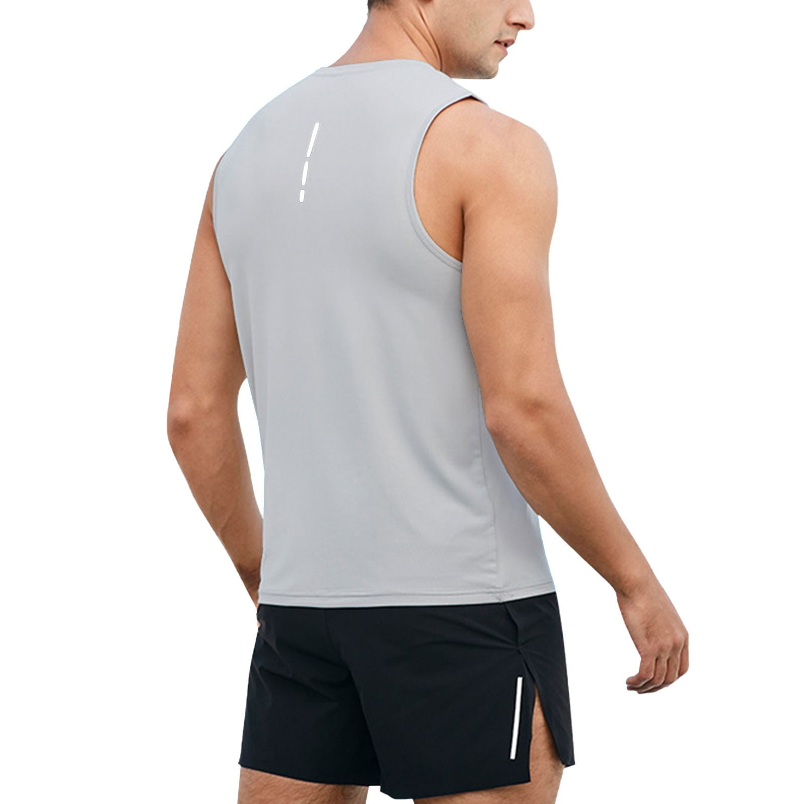 Flash Deals! Men's Solid Color Round Neck Sweat Outdoor Running