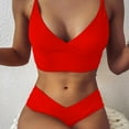 thumbnail image 1 of HWRETIE Adjustable Two-Piece Bikini Set for Pool or Beach Women's Fashion Bikini Set Swimsuit Two Piece Filled Soild Swimwear Beachwear, 1 of 6