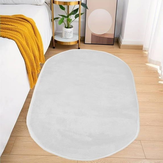 Rugs for Living Room, InsCrazy Soft Bedroom Rugs Shaggys Rugs for Bedroom Oval Rugs Bath Carpet Runner Rug Soft Comfortable Water Absorption Non-Slip Thick Machine Washable