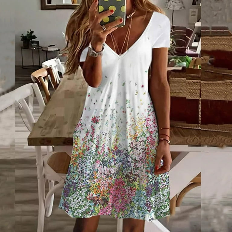 Sexy Vacation Floral Bandage V Neck Printed Dress Dresses Sexy Vacation Floral Bandage V Neck Printed Dress Dresses