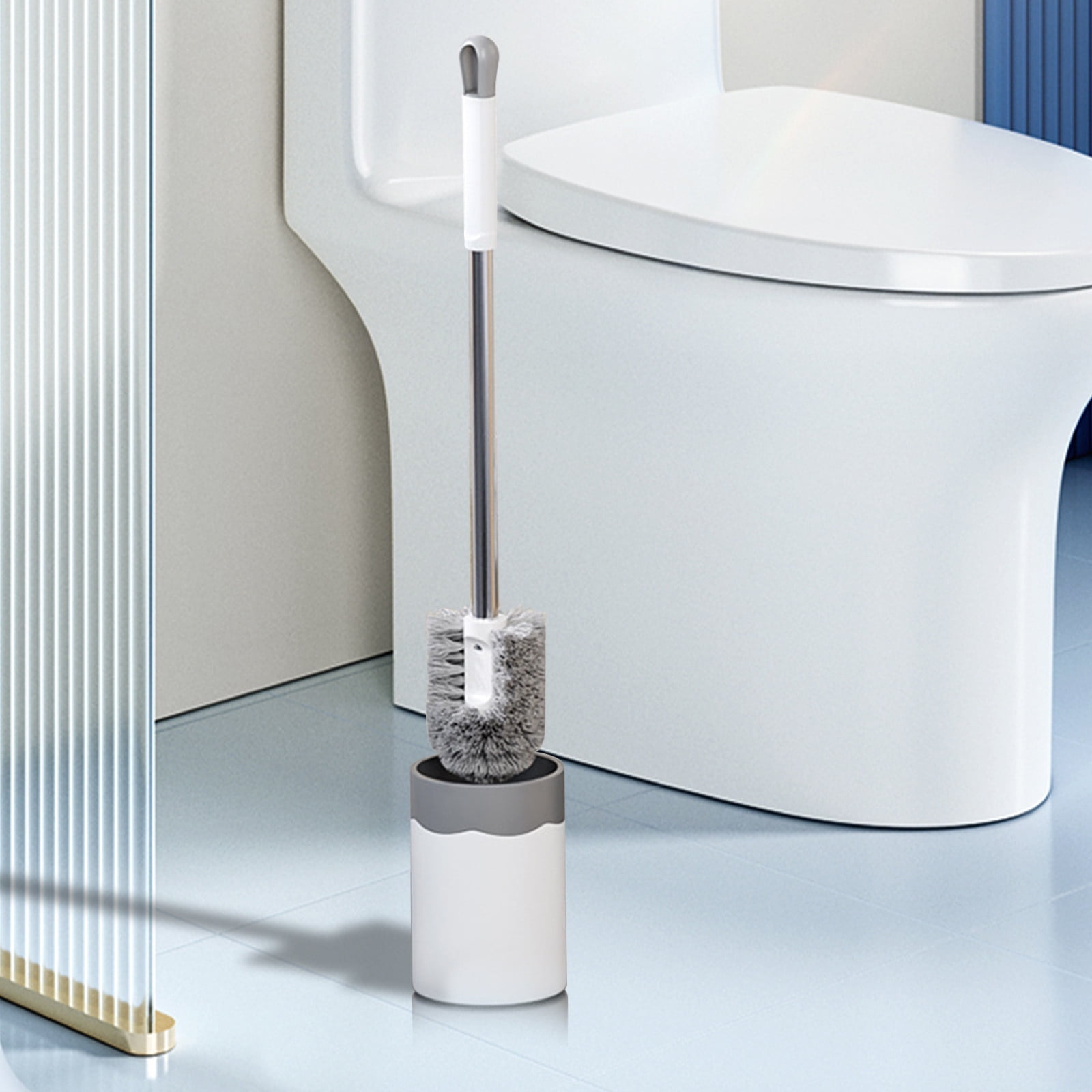 Toilet Brush with Holders, InsCrazy Toilet Brush with Hard Bristles ...