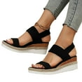 thumbnail image 1 of Xunlbb Clearance, Poe Heel Low Heel Casual Sandals Women's One Button Roman Sandals, 1 of 9