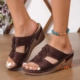 thumbnail image 1 of Flash Deals！Xunlbb Clearance, Women's Summer Leisure Comfortable Rhinestone Flower Wedges, 1 of 5