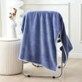 thumbnail image 1 of Big Savings karymi 1pc Velvet Bath Towel Towel for Adult Daily Use At Home Absorbent Dry Hair Towel That Does Not Hair Beach Towel Strip Patterned Bath Towel Porch Decor Birthday Gifts for Women, 1 of 5
