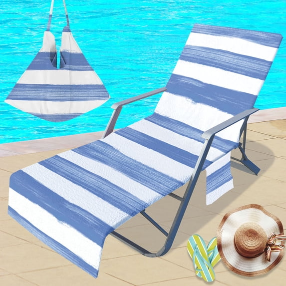 Big Savings karymi Beach Chairs Cover Microfiber Beach Chairs Cover Solid Color Stripe Series Beach Chairs Cover Summer Seaside up to 90% off Big Savings Travel Essentials
