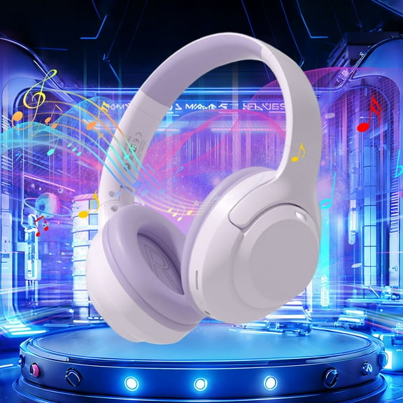 karymi Bluetooth Wireless Over Ear Headphones with Microphone Stereo Foldable Lightweight Headphones for For Home Office Mobile Phones PCs and More House Decor