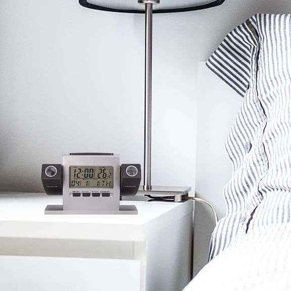 Big Savings karymi Double Projection Electronic Clock Double Rotation Can Project Temperature Alarm Clock up to 70% off Electronics Gifts House Decor