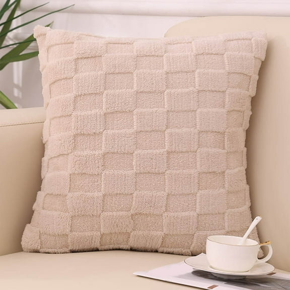 karymi Furry Pillow Set Shu Cotton Velvet Living Room Sofa Cushion Office Backrest Lumbar Pillow Cushion up to 90% off