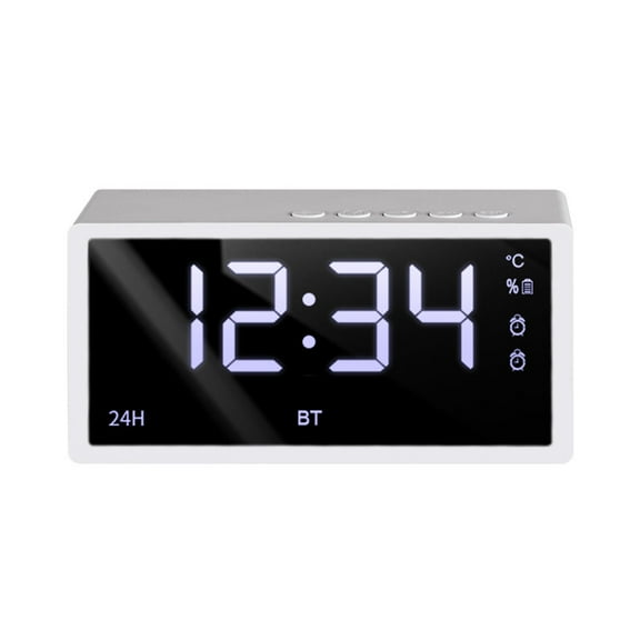Big Savings karymi Mirror Clock Bluetooth Audio Radio Student Alarm Clock Mini Card Small Speaker Desktop Audio Clearance Sales Big Savings Home Decor