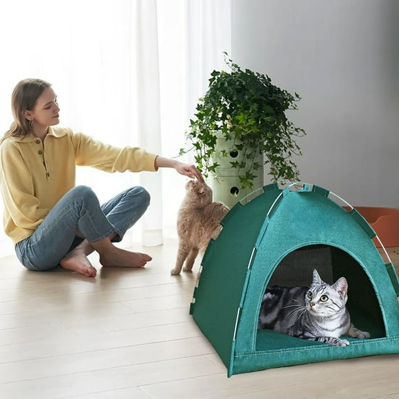 karymi Pet Tent All Season Universal Pet Nests for Cats and Dogs Summer Mat Outdoor Breathable Foldable Kitty House Apartment Essentials House Decor