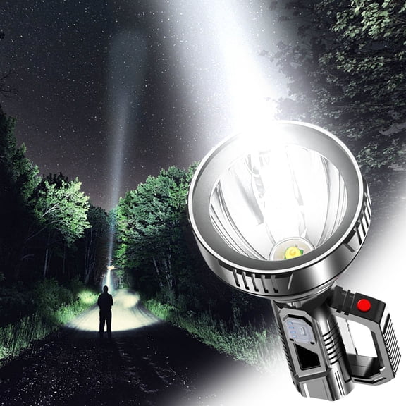 Big Savings karymi Strong Light Portable Flashlight USB Rechargeable ABS Outdoor LED Multifunctional Household Searchlight Portable Lamp Travel Essentials Clearance Sales Mens Gifts