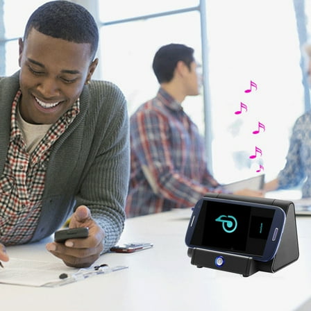 karymi Wireless Induction Speaker Mobile Phone Intelligent Resonance Wireless Phone Amplifier Sound Speaker, Hands- Call, Long Battery Life Apartment Essentials