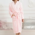thumbnail image 1 of pstuiky Women's and Men's Flannel Hooded Pajamas Bathrobe Long Pajamas Lovers' Home Clothes, 1 of 3