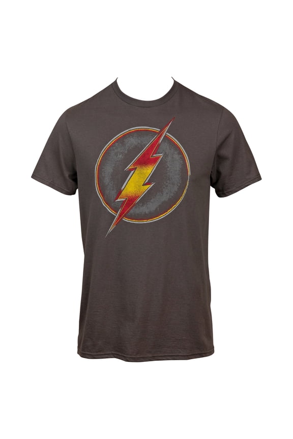 Flash Distressed Red and Yellow Symbol T-Shirt-Medium