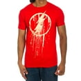 thumbnail image 1 of Flash Dripping Logo Men's Red T-Shirt-L, 1 of 2