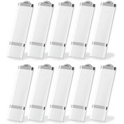 Flash Drive 10 Pack 8GB USB Flash Drive Thumb Drive Jump Drive Pen Drive Memory Stick 10 Pack White