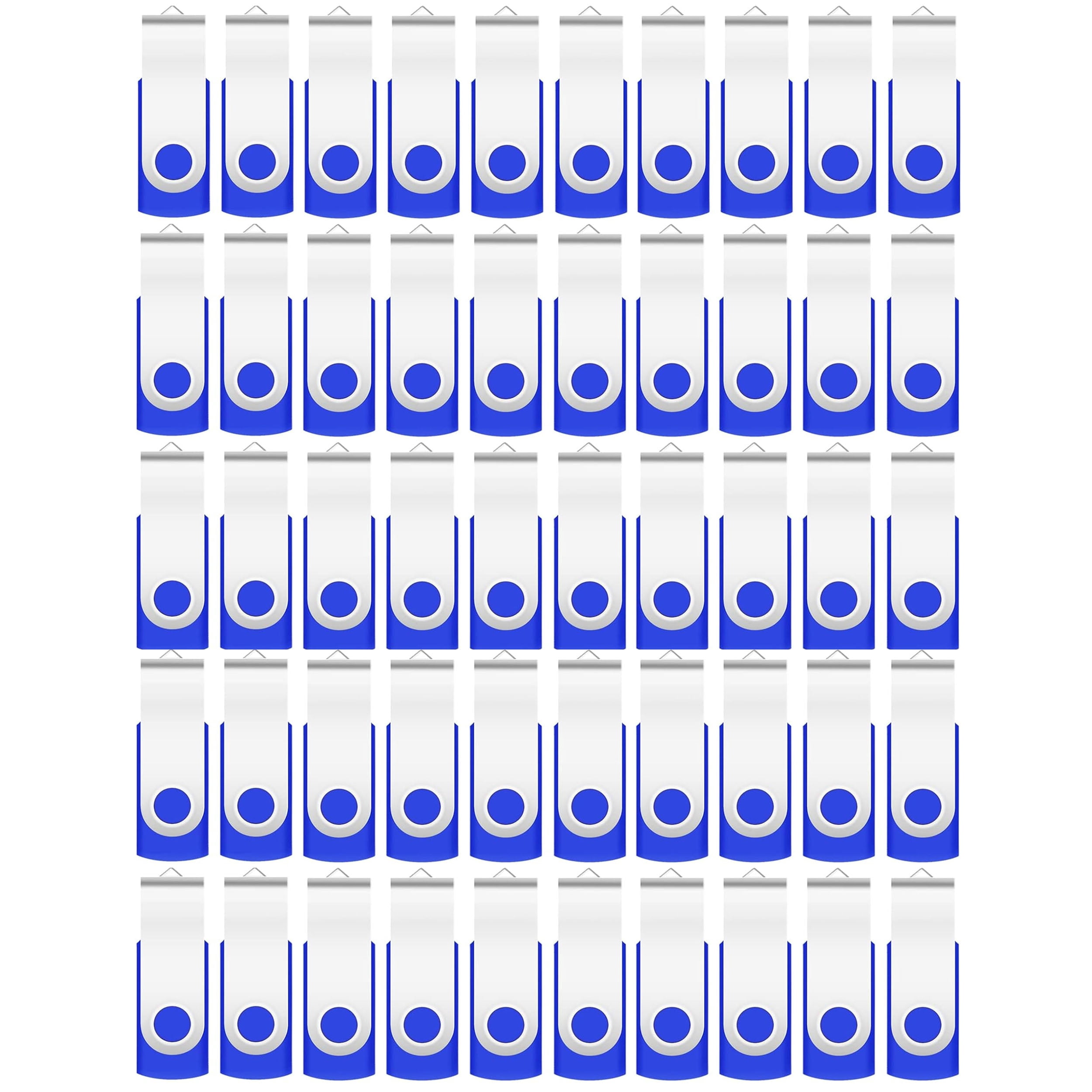Flash Drive USB 2.0 Metal Rotating(50PACK*128MB Blue)