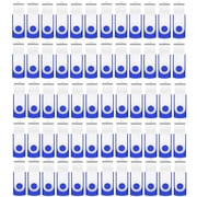 Flash Drive USB 2.0 Metal Rotating U Disk 50PACK*32GB Blue