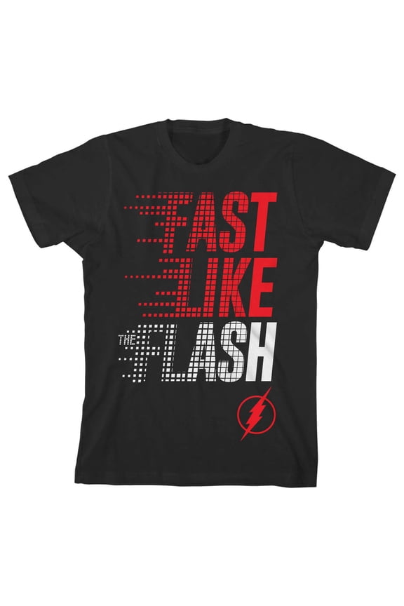 Flash Fast Like Flash Boy's Black T-shirt-L