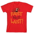 thumbnail image 1 of Flash Fast Not Last Boy's Red T-shirt-M, 1 of 4