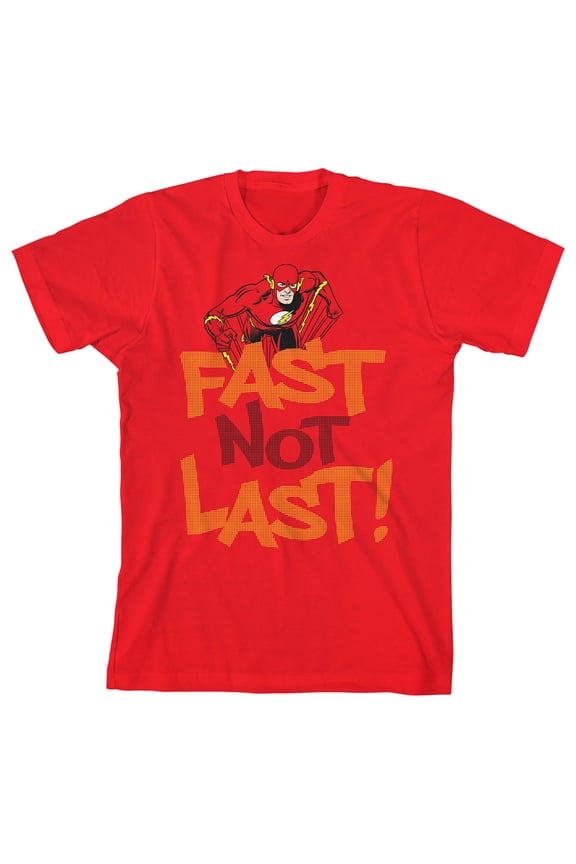 Flash Fast Not Last Boy's Red T-shirt-XS