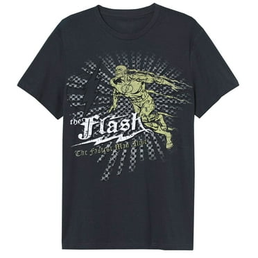 Flash Fastest Man Alive Men's Slim Fit T-Shirt, Black Wash, XX-Large