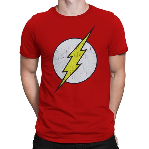 Flash  Flash Distressed Symbol Mens T-Shirt - Small