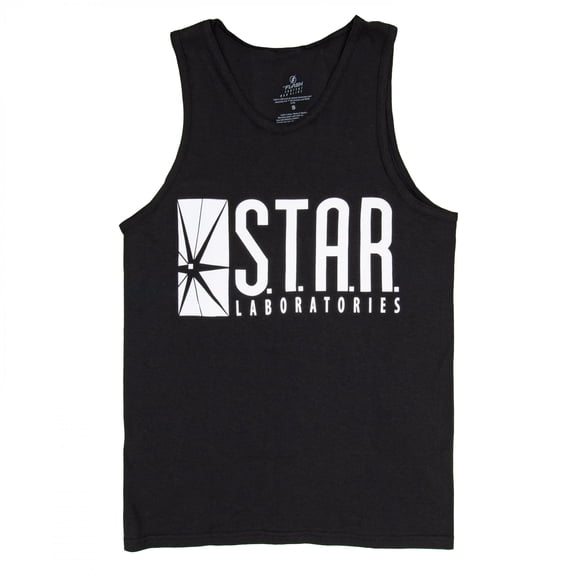 Flash tankflshstrblkS Flash Star Labs Black Mens Tank Top - Small