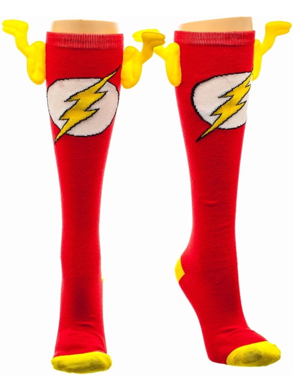 The Flash Knee High Socks with Lightning Bolts for Women