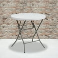 thumbnail image 1 of Flash Furniture 2.63-Foot Round Granite White Plastic Folding Table, 1 of 12