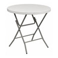 thumbnail image 1 of Flash Furniture 2.63-Foot Round Granite White Plastic Folding Table, 1 of 8